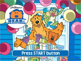 Title screen of Bear in the Big Blue House on the Sony Playstation.