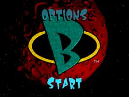 Title screen of Blasto on the Sony Playstation.