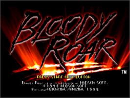 Title screen of Bloody Roar on the Sony Playstation.