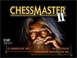 Title screen of Chessmaster II on the Sony Playstation.