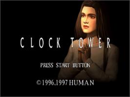 Title screen of Clock Tower on the Sony Playstation.