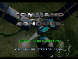 Title screen of Command & Conquer: Red Alert - Retaliation on the Sony Playstation.