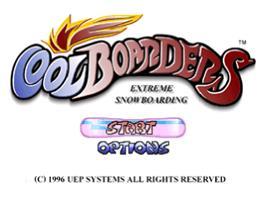 Title screen of Cool Boarders on the Sony Playstation.