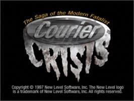 Title screen of Courier Crisis on the Sony Playstation.