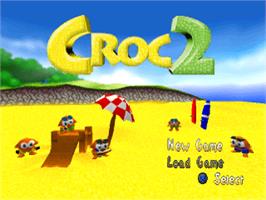 Title screen of Croc 2 on the Sony Playstation.
