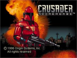 Title screen of Crusader: No Remorse on the Sony Playstation.