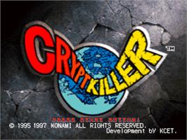 Title screen of Crypt Killer on the Sony Playstation.