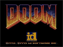 Title screen of DOOM on the Sony Playstation.