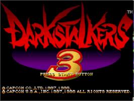 Title screen of Darkstalkers 3 on the Sony Playstation.