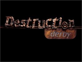 Title screen of Destruction Derby on the Sony Playstation.