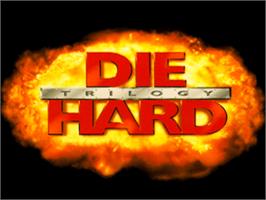 Title screen of Die Hard Trilogy on the Sony Playstation.