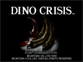 Title screen of Dino Crisis on the Sony Playstation.