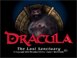 Title screen of Dracula: The Last Sanctuary on the Sony Playstation.