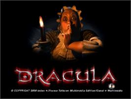 Title screen of Dracula: The Resurrection on the Sony Playstation.