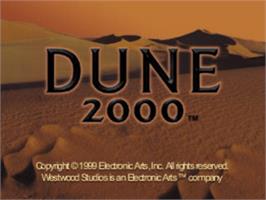 Title screen of Dune 2000 on the Sony Playstation.