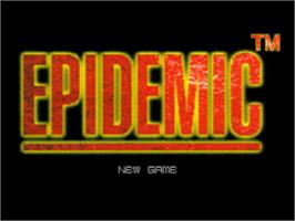 Title screen of Epidemic on the Sony Playstation.