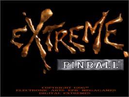Title screen of Extreme Pinball on the Sony Playstation.