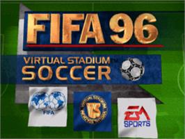 Title screen of FIFA Soccer 96 on the Sony Playstation.
