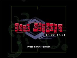 Title screen of Fear Effect 2: Retro Helix on the Sony Playstation.