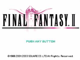 Title screen of Final Fantasy II on the Sony Playstation.