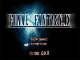 Title screen of Final Fantasy IX on the Sony Playstation.