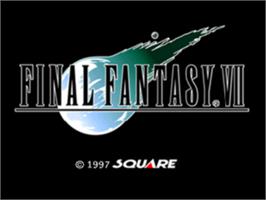 Title screen of Final Fantasy VII on the Sony Playstation.