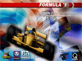 Title screen of Formula 1 on the Sony Playstation.