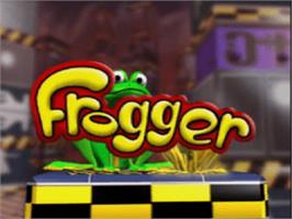 Title screen of Frogger on the Sony Playstation.