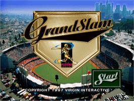 Title screen of Grand Slam on the Sony Playstation.