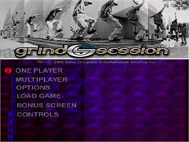 Title screen of Grind Session on the Sony Playstation.