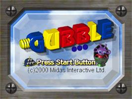 Title screen of Gubble on the Sony Playstation.