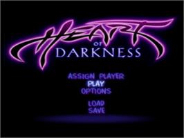Title screen of Heart of Darkness on the Sony Playstation.