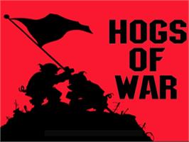 Title screen of Hogs of War on the Sony Playstation.