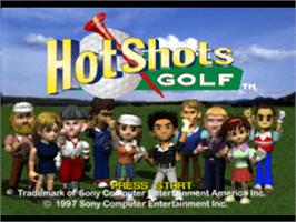 Title screen of Hot Shots Golf on the Sony Playstation.