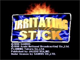 Title screen of Irritating Stick on the Sony Playstation.