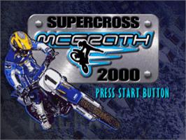 Title screen of Jeremy McGrath Supercross 2000 on the Sony Playstation.