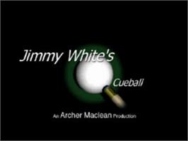 Title screen of Jimmy White's 2: Cueball on the Sony Playstation.