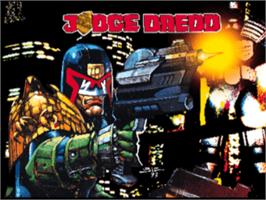 Title screen of Judge Dredd on the Sony Playstation.