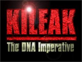 Title screen of Kileak: The DNA Imperative on the Sony Playstation.