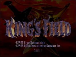 Title screen of King's Field on the Sony Playstation.