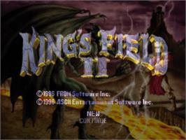 Title screen of King's Field II on the Sony Playstation.