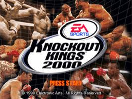 Title screen of Knockout Kings 2000 on the Sony Playstation.