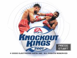 Title screen of Knockout Kings 2001 on the Sony Playstation.