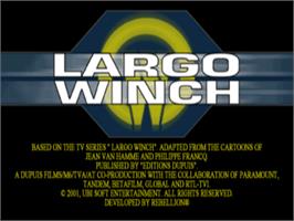 Title screen of Largo Winch .// Commando SAR on the Sony Playstation.