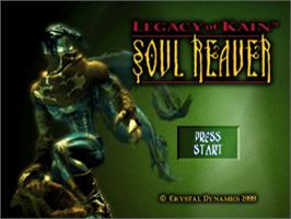 Title screen of Legacy of Kain: Soul Reaver on the Sony Playstation.