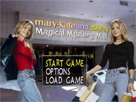 Title screen of Mary-Kate And Ashley: Magical Mystery Mall on the Sony Playstation.