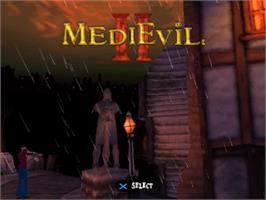 Title screen of MediEvil II on the Sony Playstation.