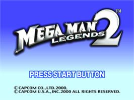 Title screen of Mega Man Legends 2 on the Sony Playstation.