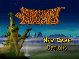 Title screen of Monkey Magic on the Sony Playstation.