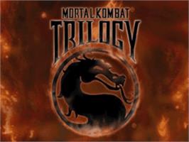 Title screen of Mortal Kombat Trilogy on the Sony Playstation.